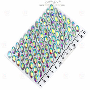 مارکیز چشمی سنگی 6 در 12 ( هفت رنگ ) ورق 84عددی