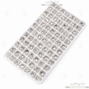 مارکیز اشکی سنگی 7 در 10 ( نقره ای ) ورق 84 عددی