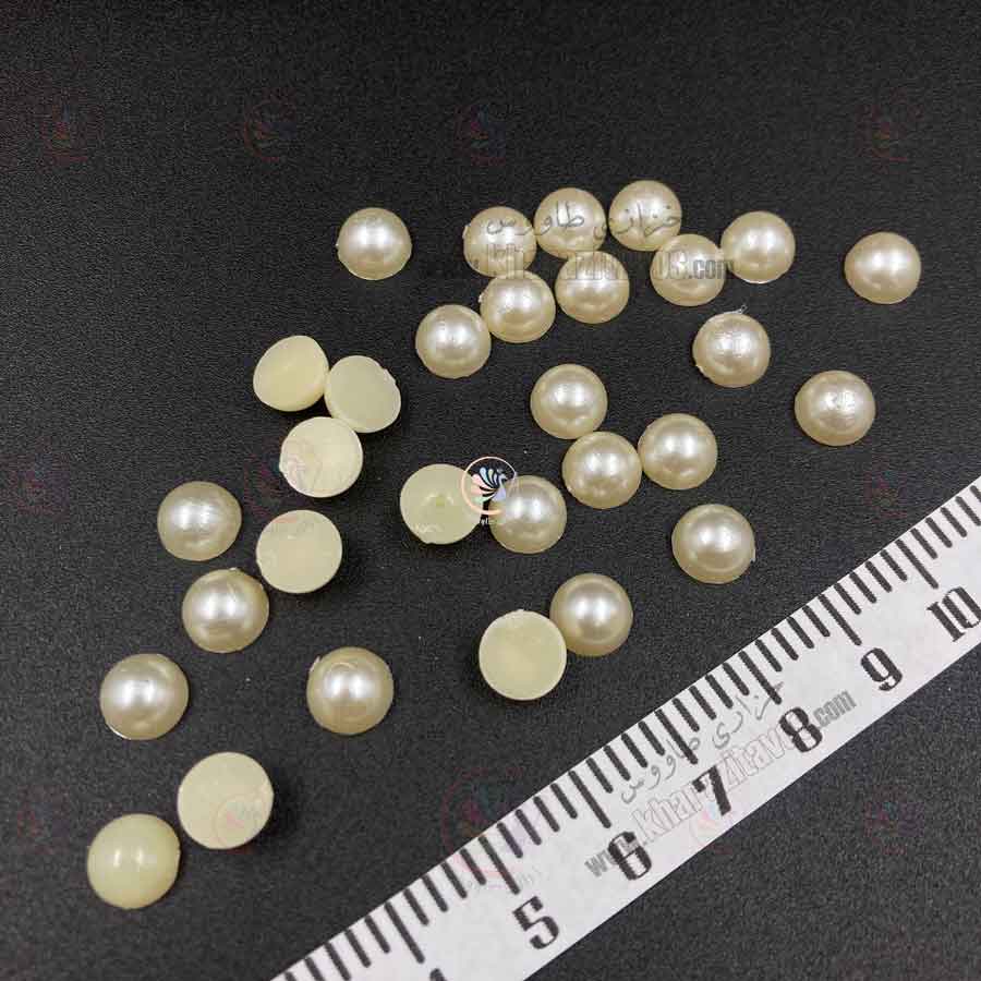 مروارید لپه ای سایز 8 ( شیری ) 25 گرمی