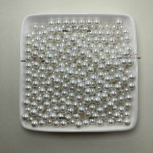 مروارید پانچی سایز 8 بسته 100 گرمی ( سفید off white )