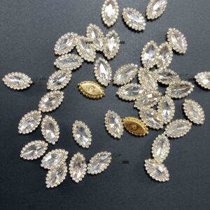 سنگ چشمی دور نگین 7 در 15 ( نقره ای )