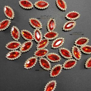 سنگ چشمی دور نگین 7 در 15  ( قرمز )