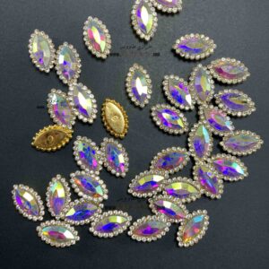 سنگ چشمی دور نگین 7 در 15 ( هفت رنگ )