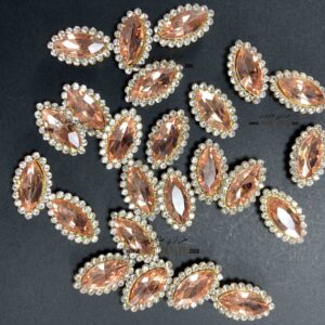 سنگ چشمی دور نگین 7 در 15 ( هلویی )