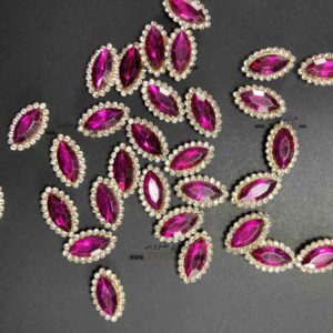 سنگ چشمی دور نگین 7 در 15 ( سرخابی )