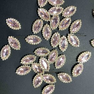 سنگ چشمی دور نگین 7 در 15 ( صورتی )