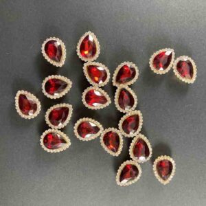 سنگ دور نگین اشکی 10 در 14 ( زرشکی )