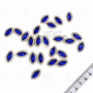 دور نگین چشمی پلاستیکی 7 در 15 ( کاربنی ) **