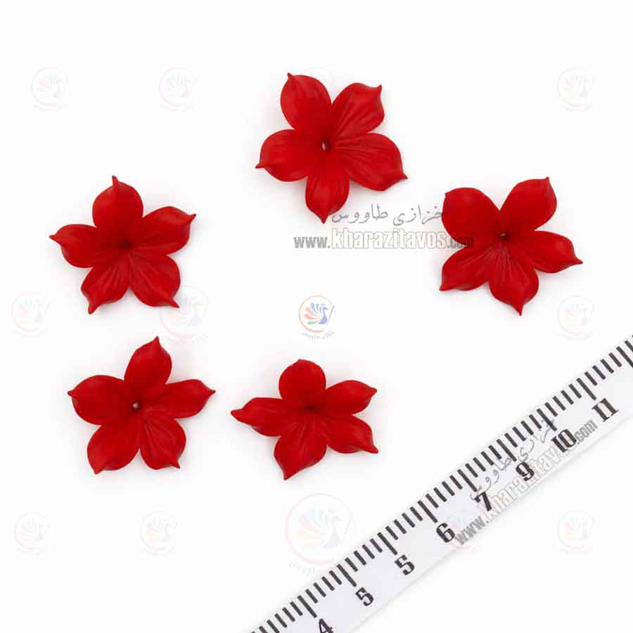 گل خمیری 5 پر بزرگ ( قرمز )
