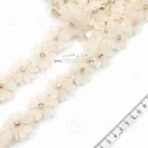 گل حریر مرواریدی _ کریستالی ( کرم )