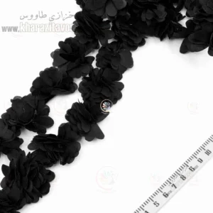 گل شکوفه متری 4 سانت ساتن ( مشکی )