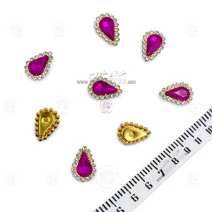 سنگ اشک دور نگین 8 در 13 ( سرخابی )