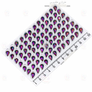 مارکیز اشکی سنگی 6 در 10 ( پر طاووسی ) ورق 84 عددی