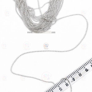 زنجیر ساچمه ای نقره ای ( بسته 5 متری )