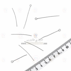 میخ ته حلقه استیل ( نقره ای ) بسته 10 عددی