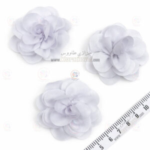 گل رز پارچه ای ( سفید ) 6 سانتی